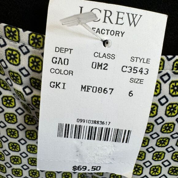 J. Crew Printed Ruffle Tank Top Green - Picture 5 of 9